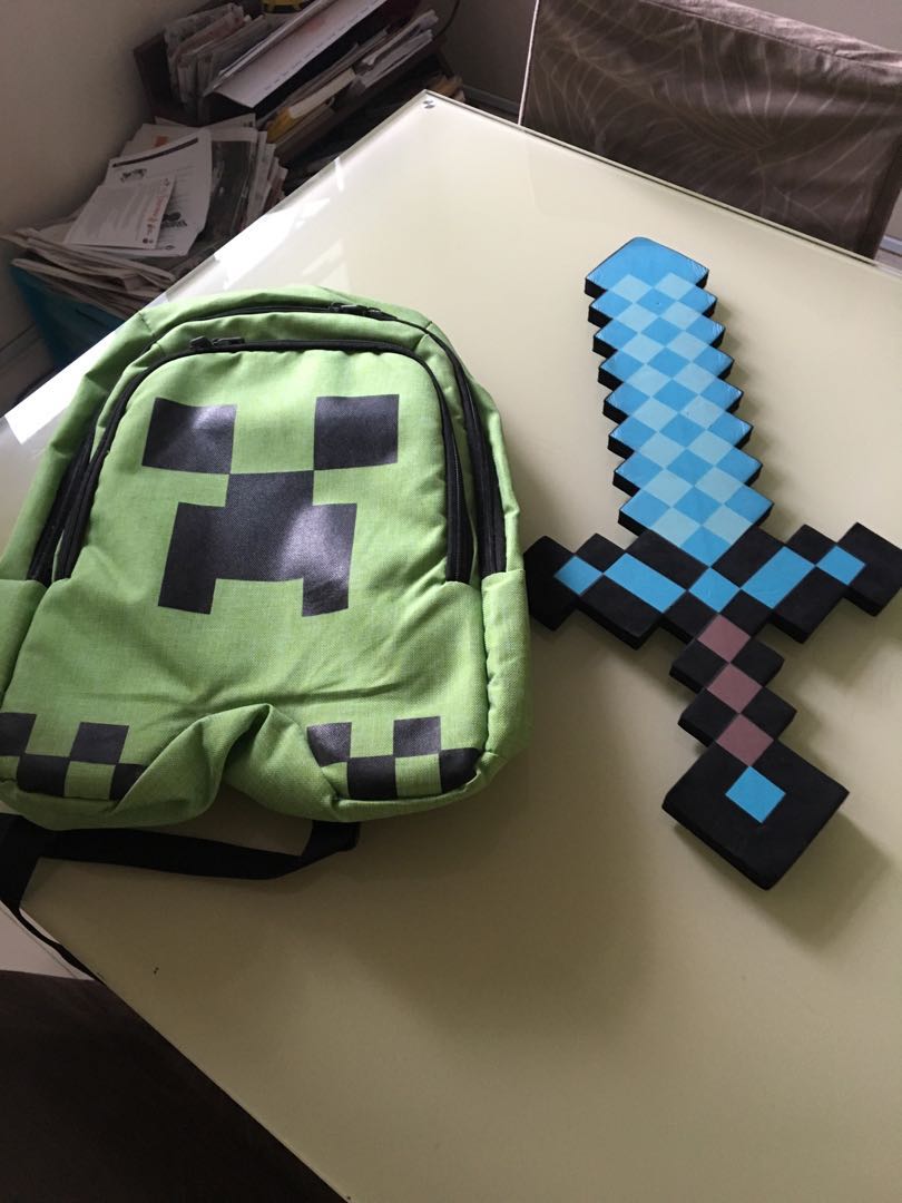 minecraft sword backpack