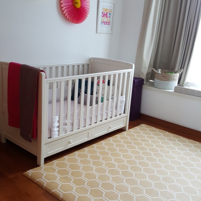 silver cross cot bed with drawer