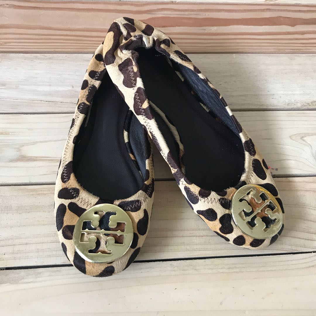 Tory burch leopard flats on sale