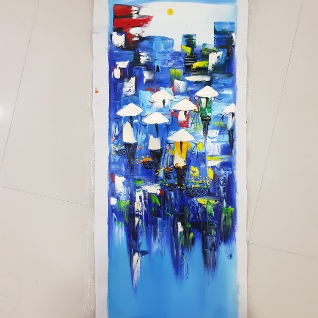Vietnameae Oil Painting Padi Field Furniture Home Decor On Carousell