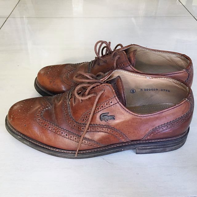 Vintage Brogue Lacoste Leather Shoes 