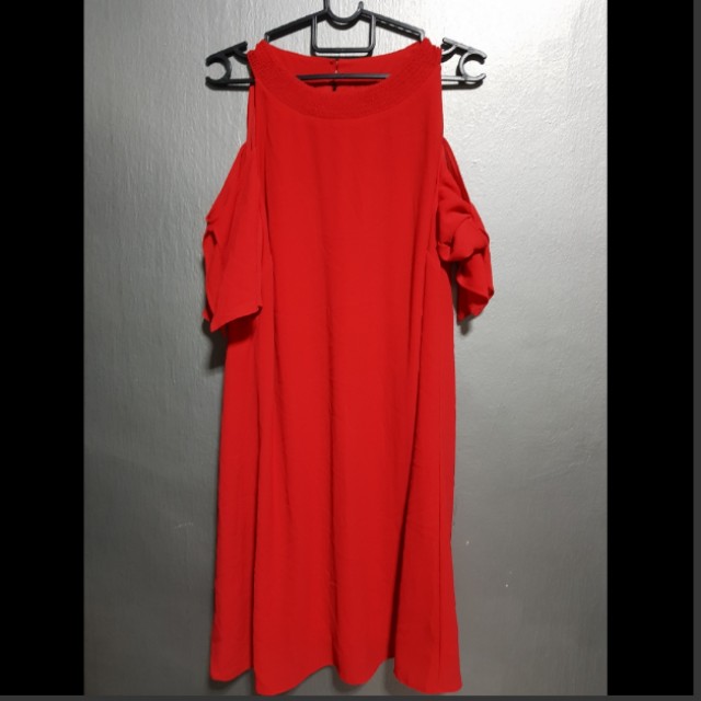 Zara cold shoulder dress cheap