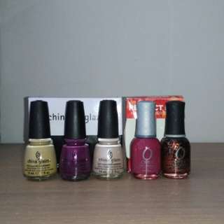 China Glaze & Orly Nail Polish, set of 5 China Glaze & Orly Nail Polish, set of 5