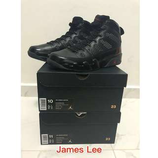 AIR JORDAN 9 RETRO "Bred Black"（亮黑）