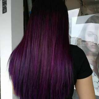 Colour hair puple&red&blue&gren&yellow