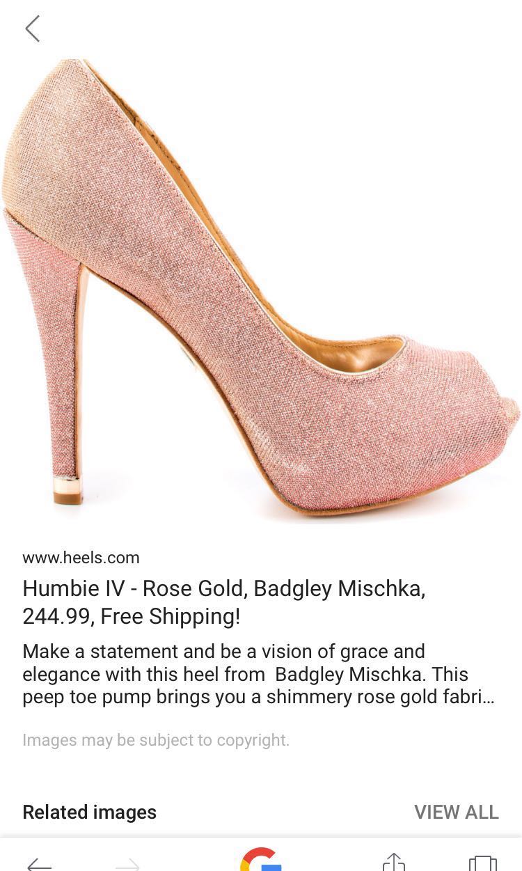 Badgley Mischka Humbie IV Rose Gold Fesyen Wanita Sepatu di