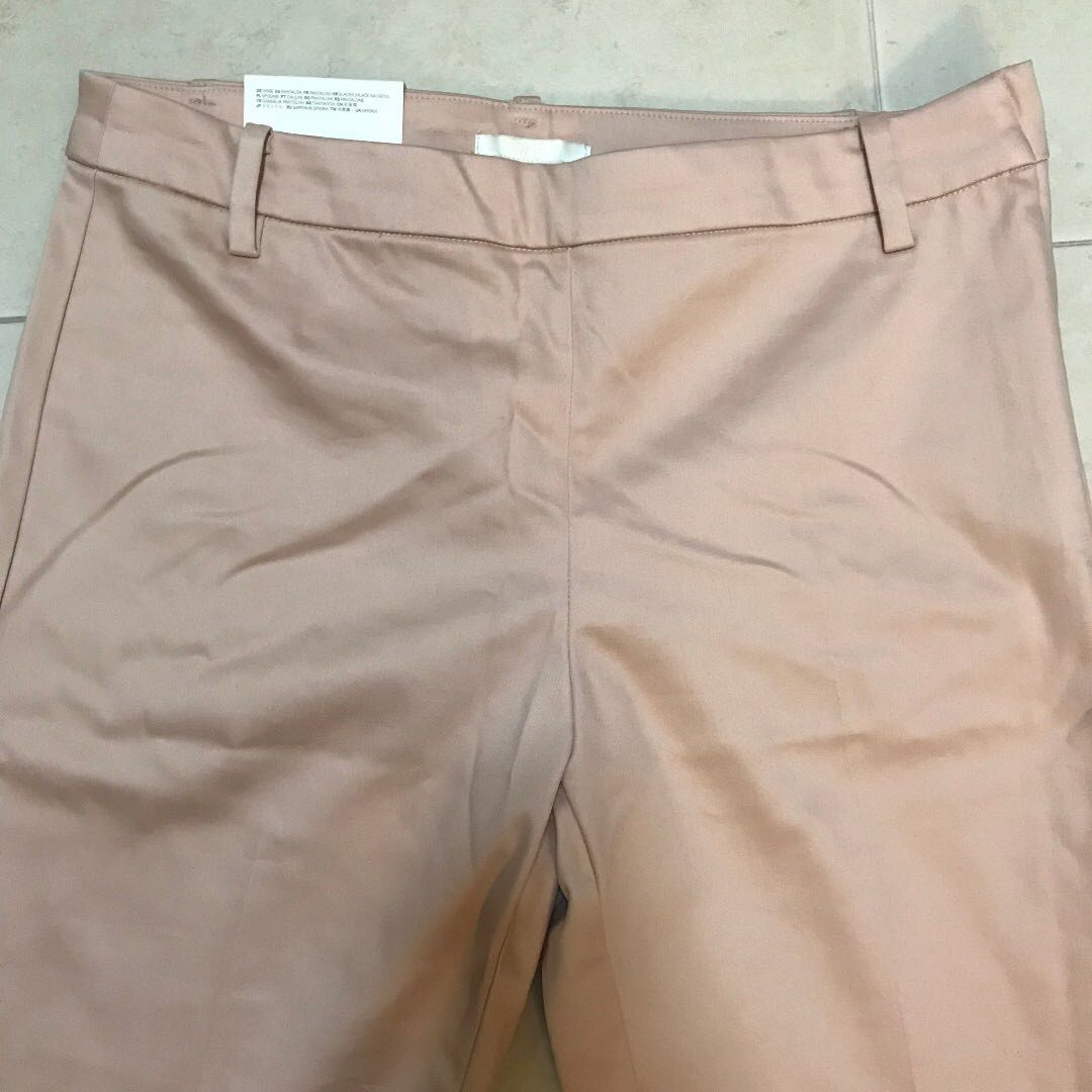 BNWT H M Super Stretch Slacks Pink Satin Pants EU 38 Women s