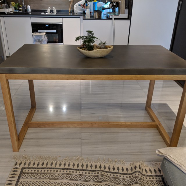 Castlery Scarlett Resin Dining Table 1 4m Furniture Tables Chairs On Carousell