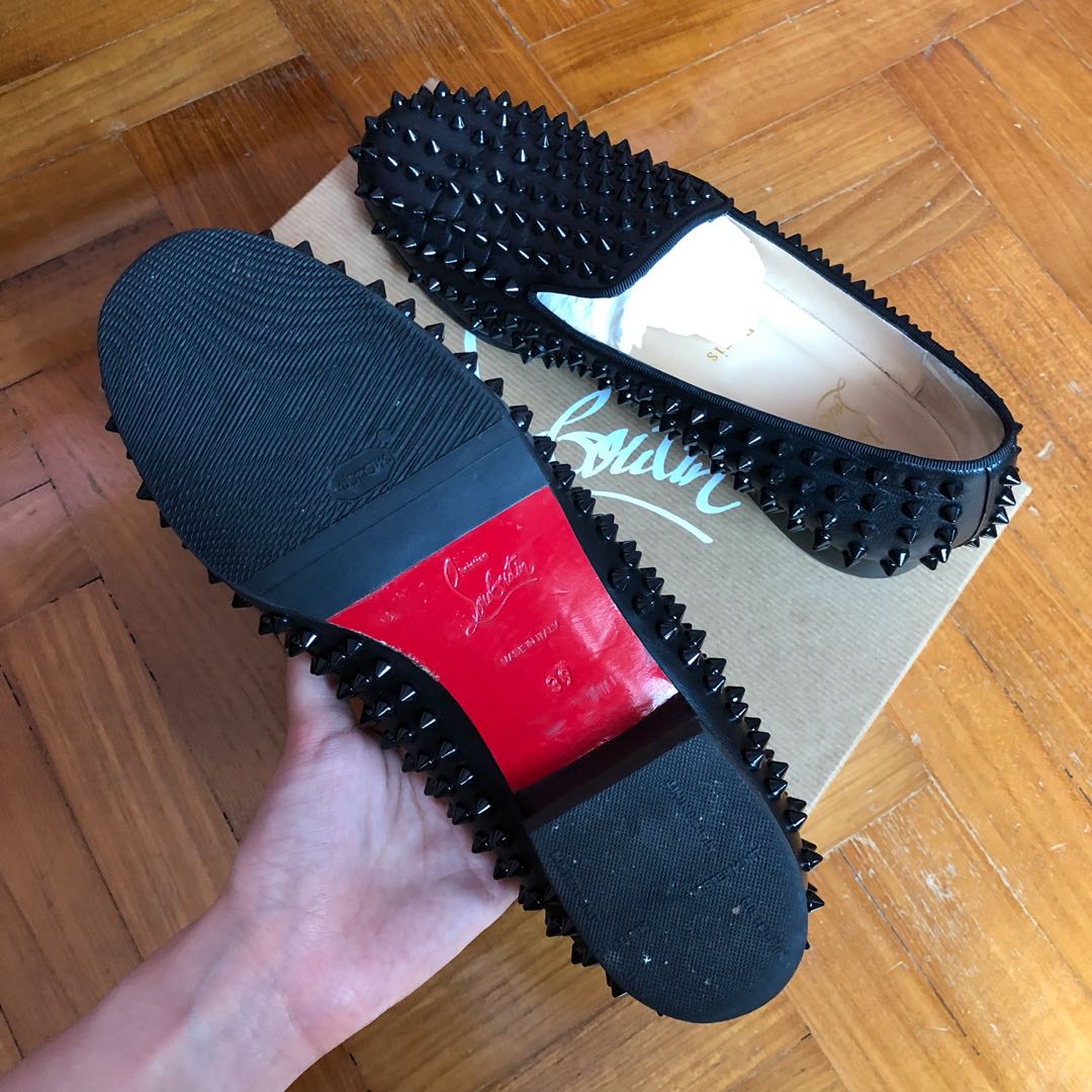 Christian Louboutin Rollerball Spikes Flat Women s Fashion