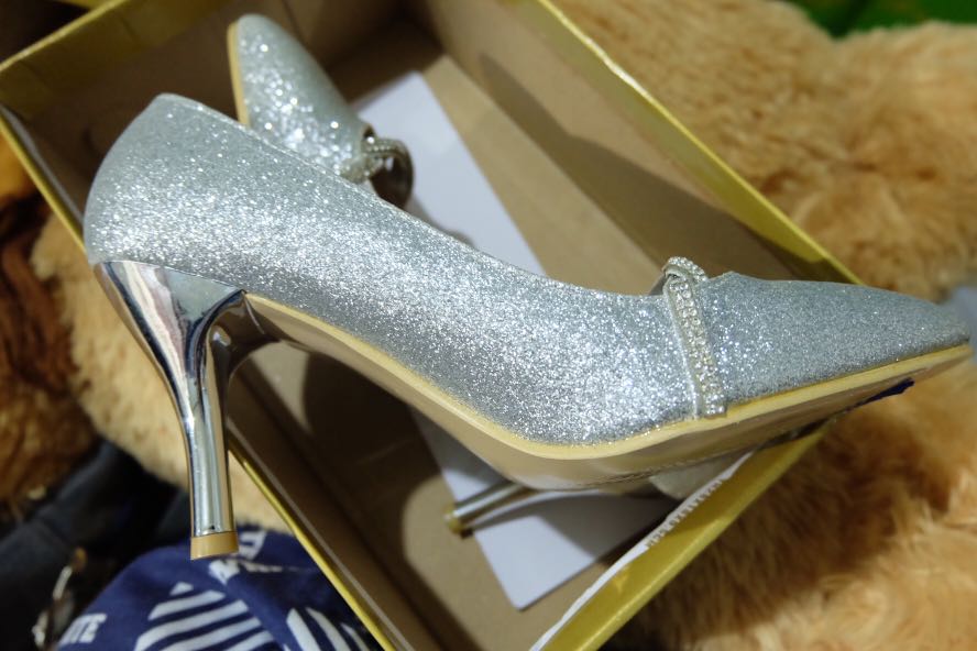 High Heels Fladeo Metalic Fesyen Wanita Sepatu Di Carousell