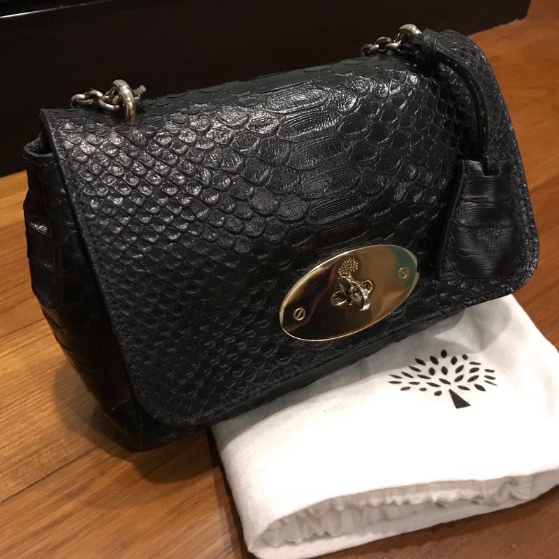 mulberry snakeskin bag