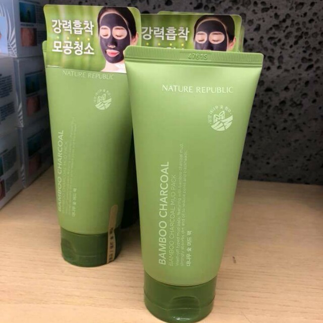 Nature Republic Bamboo Charcoal Mud Pack Kesehatan Kecantikan Kulit Sabun Tubuh Di Carousell