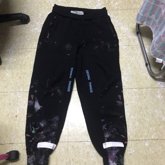 Off White Galaxy Sweat Pants Black Carousell