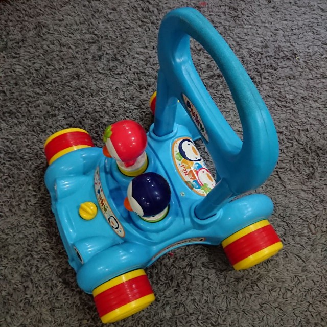 Puku Push Baby Walker blue + bear hand push toy, Babies & Kids, Infant