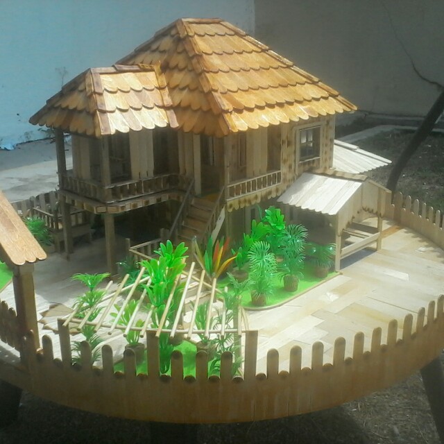 Rumah Replika Kampung, Hobbies & Toys, Stationery & Craft, Handmade