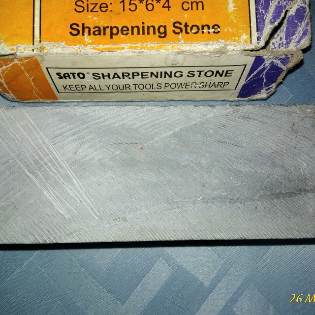 Sato Sharpening Stone (Category: Knives & Chopping Boards) located in Manila. Submitted by teram (Listing ID 161251426, Image 2). Description: Sato sharpening stone Finishing grit Natural stone For razor sharp finish Japan Old stock Repriced Last price.