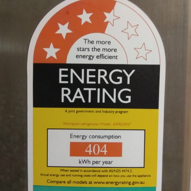 Whirlpool fridge sales energy consumption