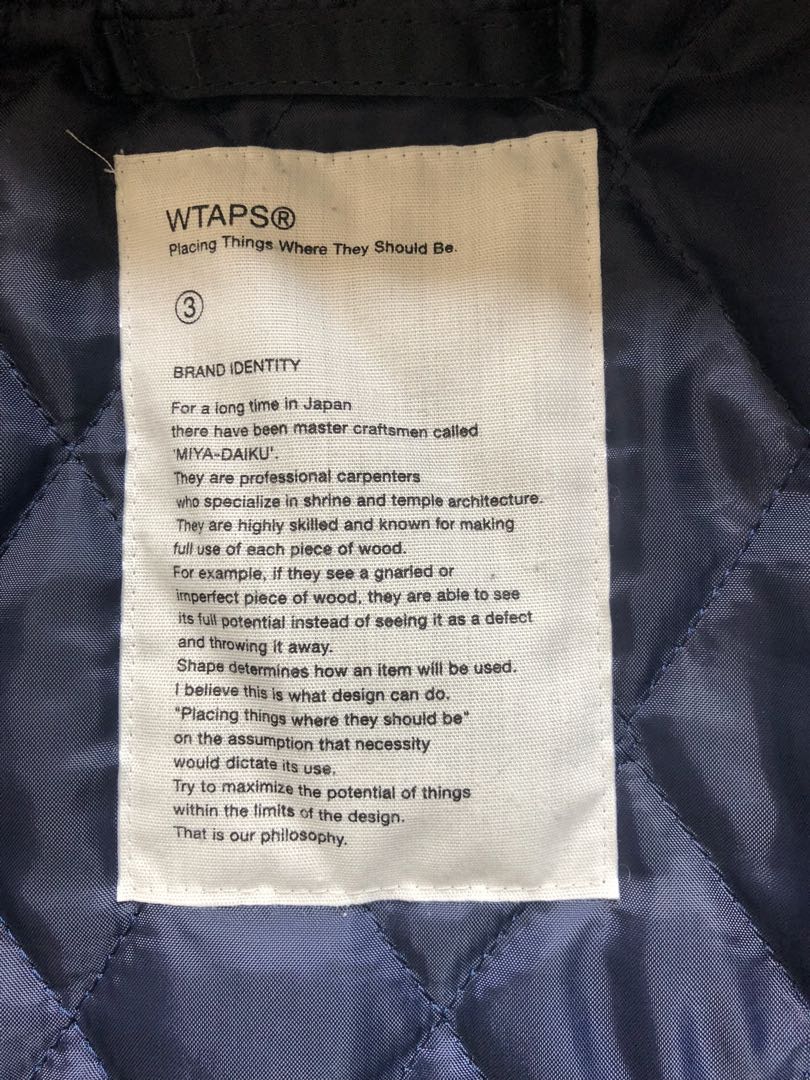 Wtaps Jacket （分類：外套及戶外衣服）位於 Hong Kong。 由 sam12345. 提交（商品編號 161229387，圖片 2）。簡介： L size fit 175-183高人士穿著 全套連wtaps衣架 。