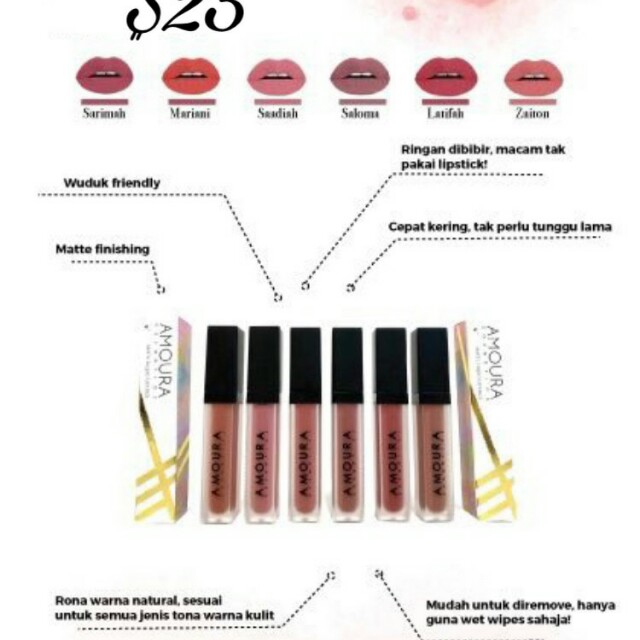 Amoura Klasik Hybrid Liquid Lipstick Health Beauty Makeup On Carousell