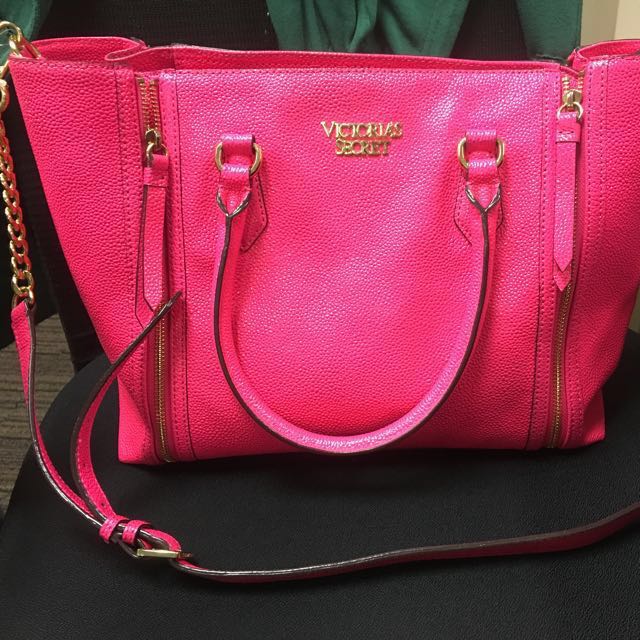 Authentic Victoria Secret Pink Leather Handbag Further Reduced Photo