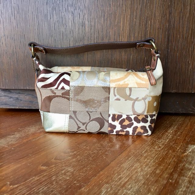 coach holiday patchwork purse