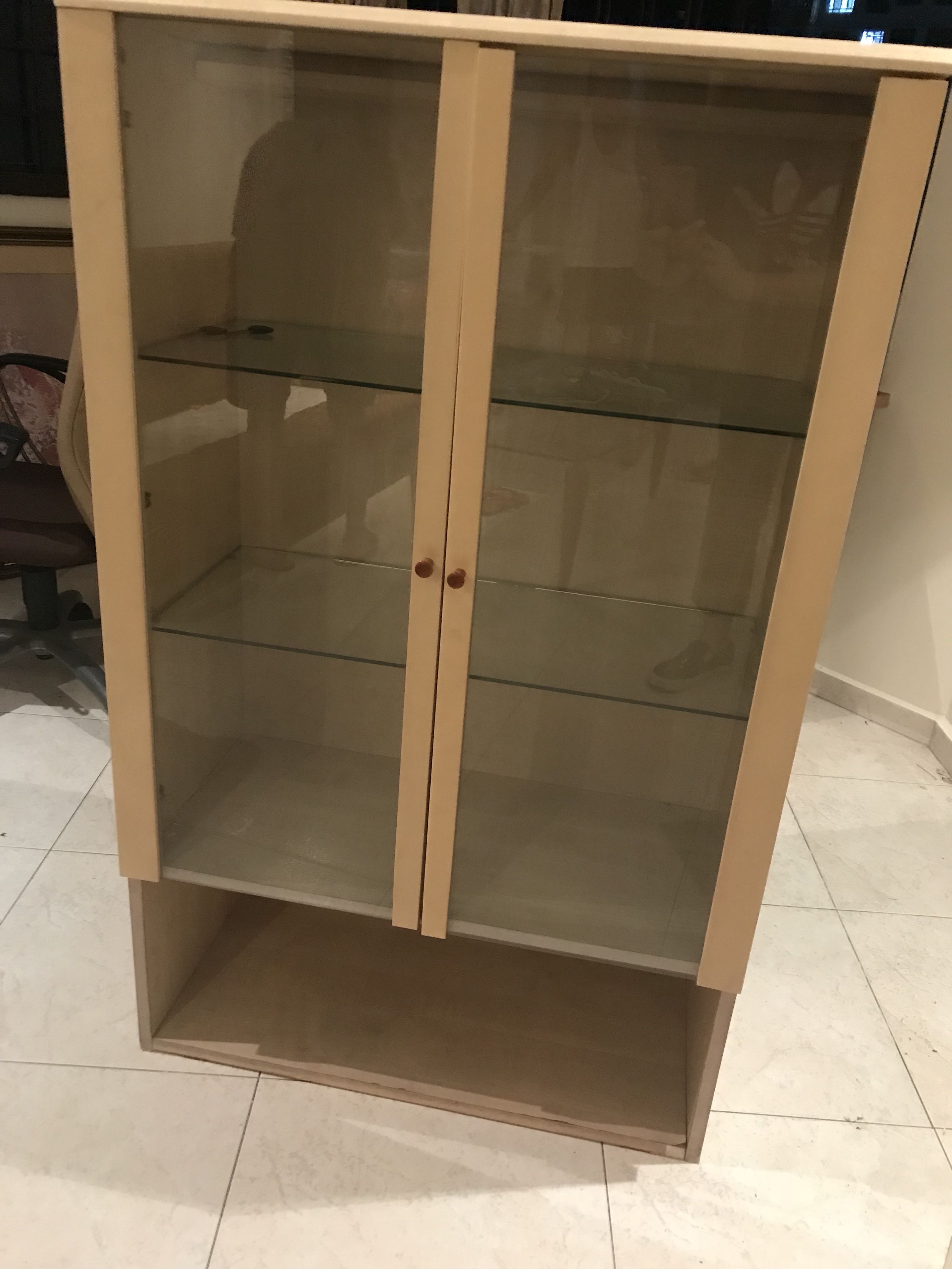 Glass Book shelf / Glass Display shelf, Furniture & Home Living, Furniture, Shelves,