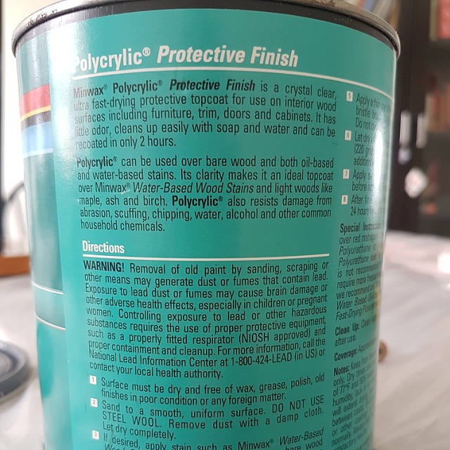 Minwax 946 Ml Polycrylic Protective Waterbased Finish In Semi