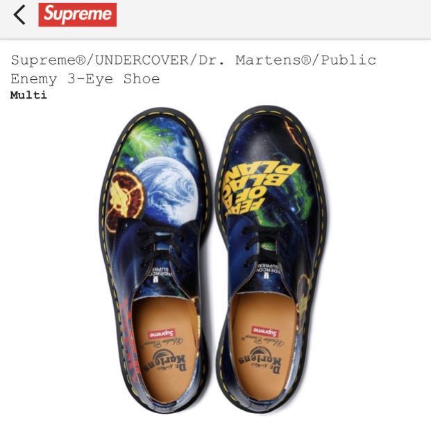 Supreme × Dr.Martens 3 Eye Shoe 