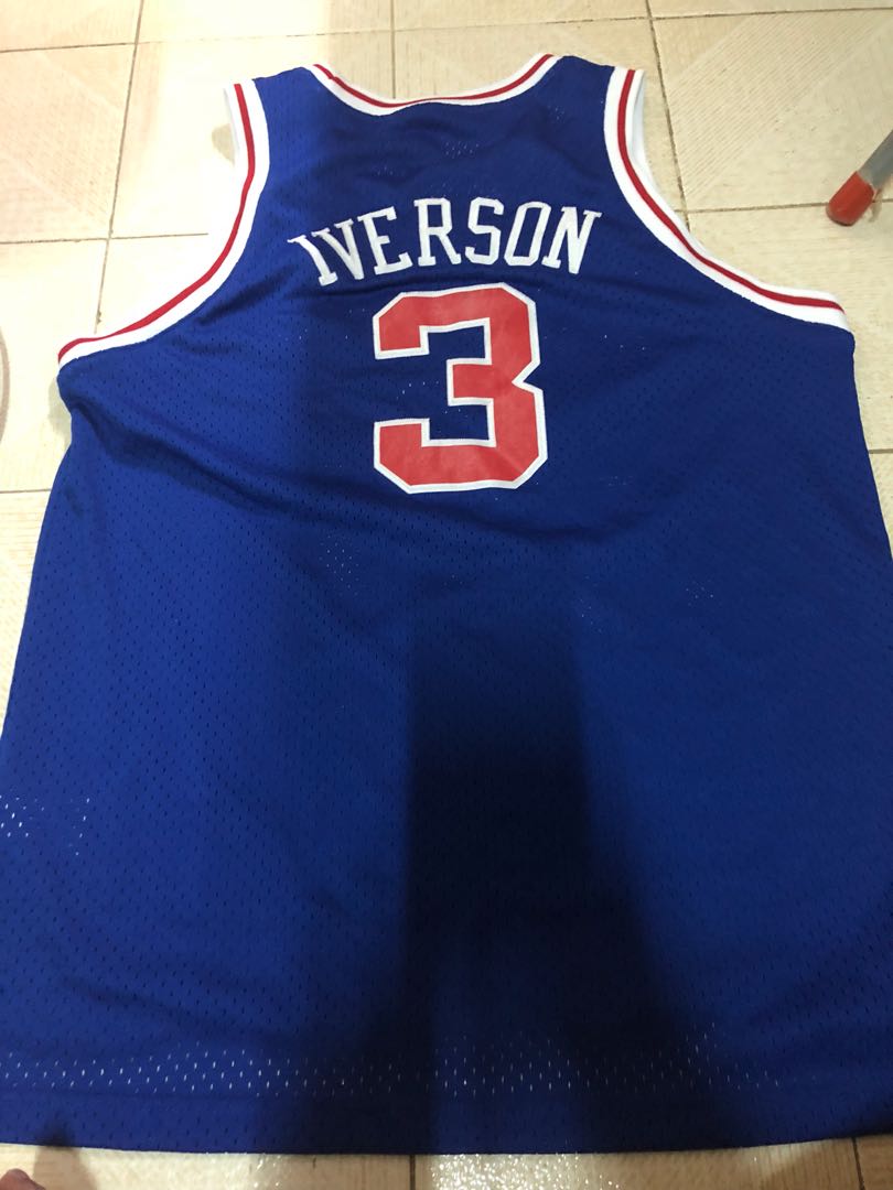 iverson blue sixers jersey