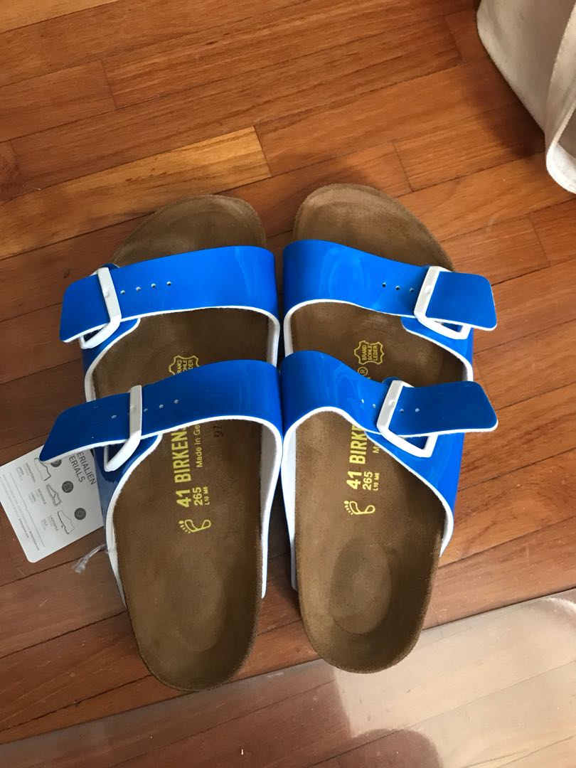 patent blue birkenstock