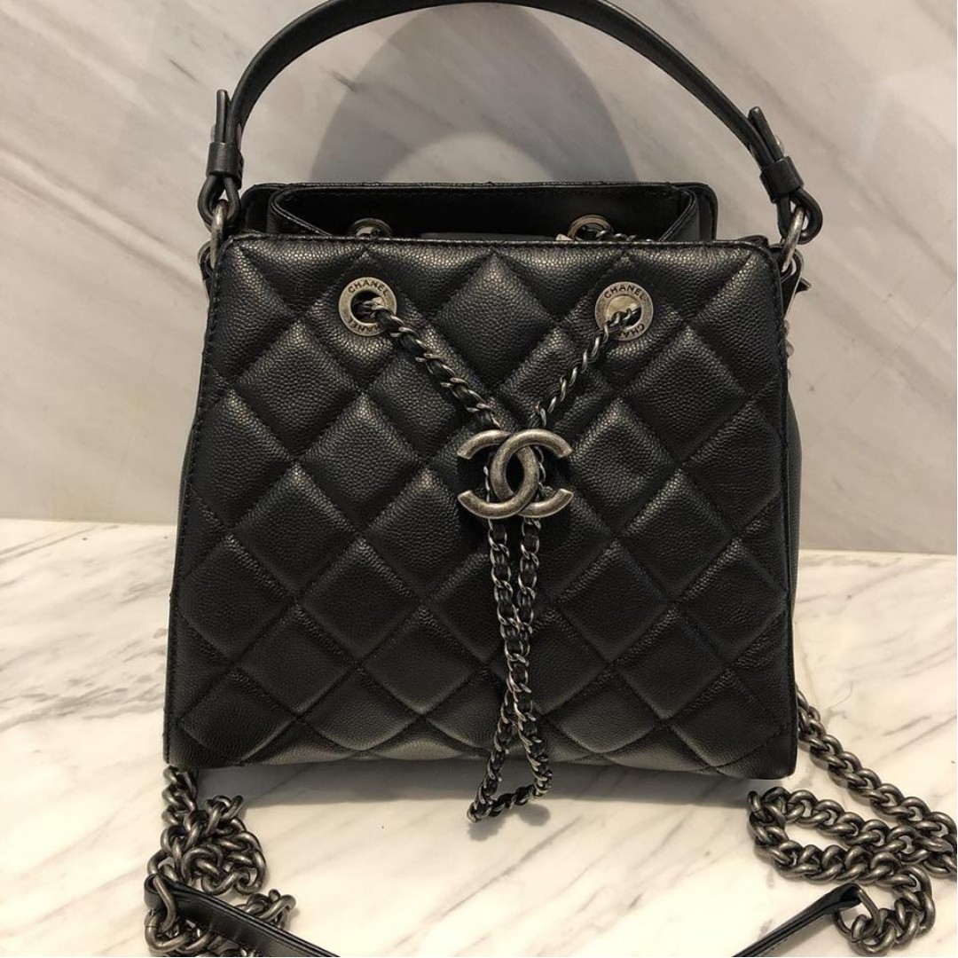 Chanel Drawstring Bucket Bag, Luxury, Bags & Wallets on Carousell