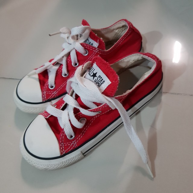 Red converse youth size 3 new arrivals
