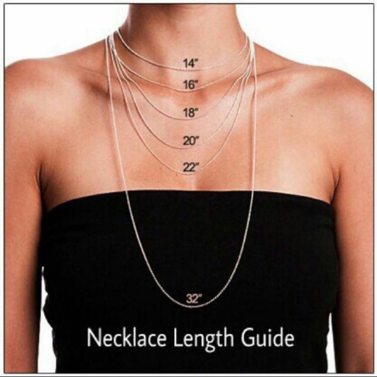 Girls necklace length hot sale