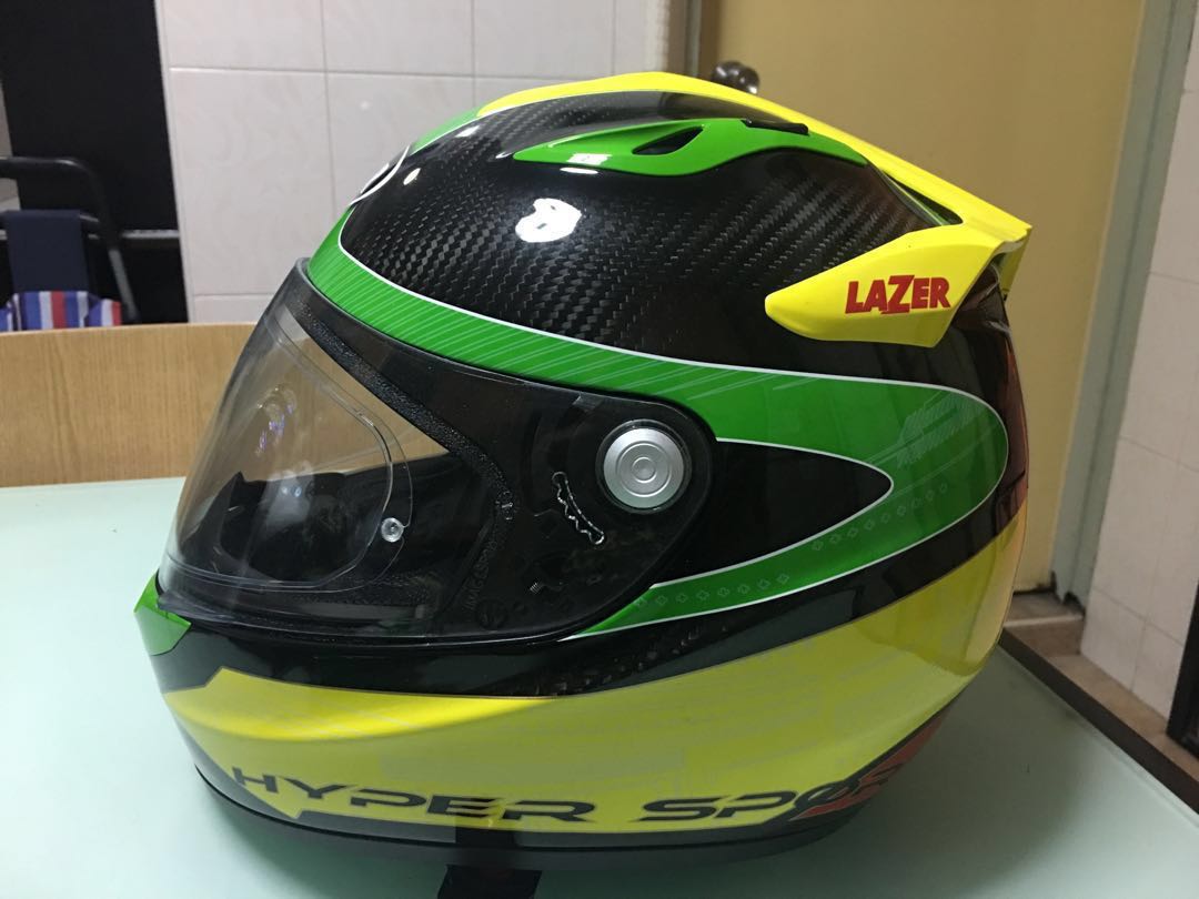 Lazer Osprey FULL CARBON FIBER Cool Runnings Rasta Helmet, Motorcycles