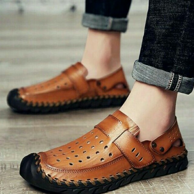 Sepatu Slop Pria Asli Import Korea Style Fesyen Pria Sepatu Di Carousell