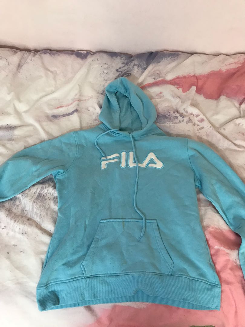 fila sky blue hoodie