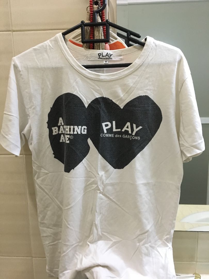 cdg x play t shirt