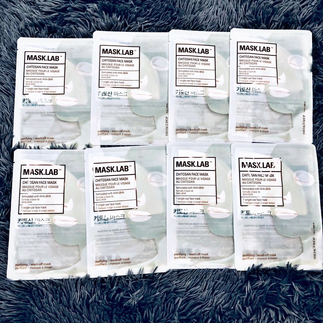 Download 8x Face Shop Premium Mask Lab Chitosan Face Mask Facial Mask Health Beauty Bath Body On Carousell PSD Mockup Templates