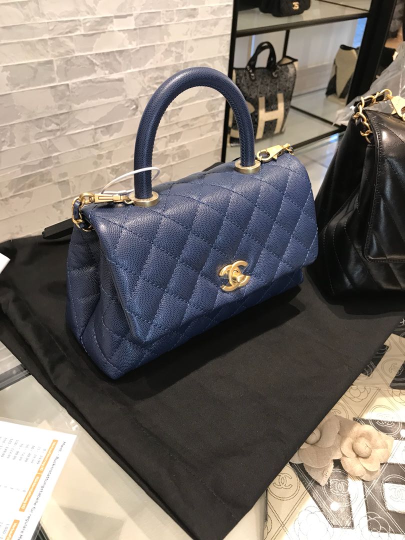 dark blue chanel bag
