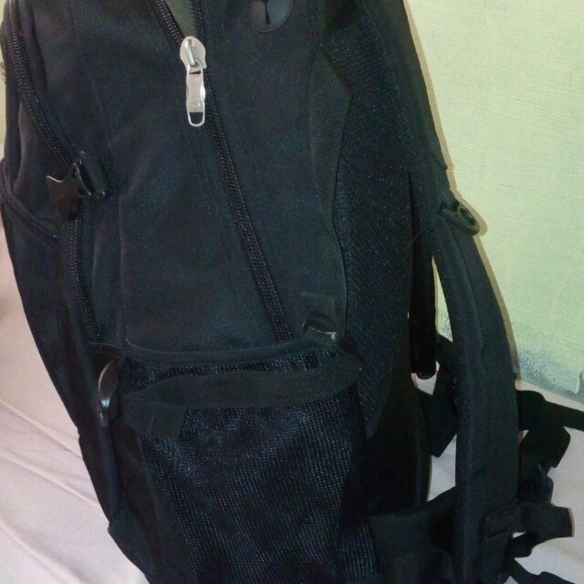 compass white leather backpack