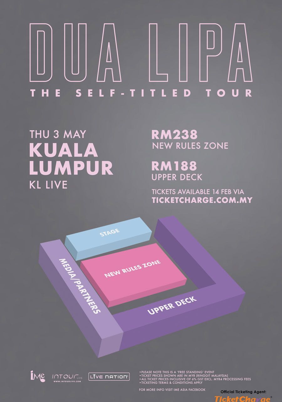 Dua Lipa Kl Live Tickets Vouchers Event Tickets On Carousell