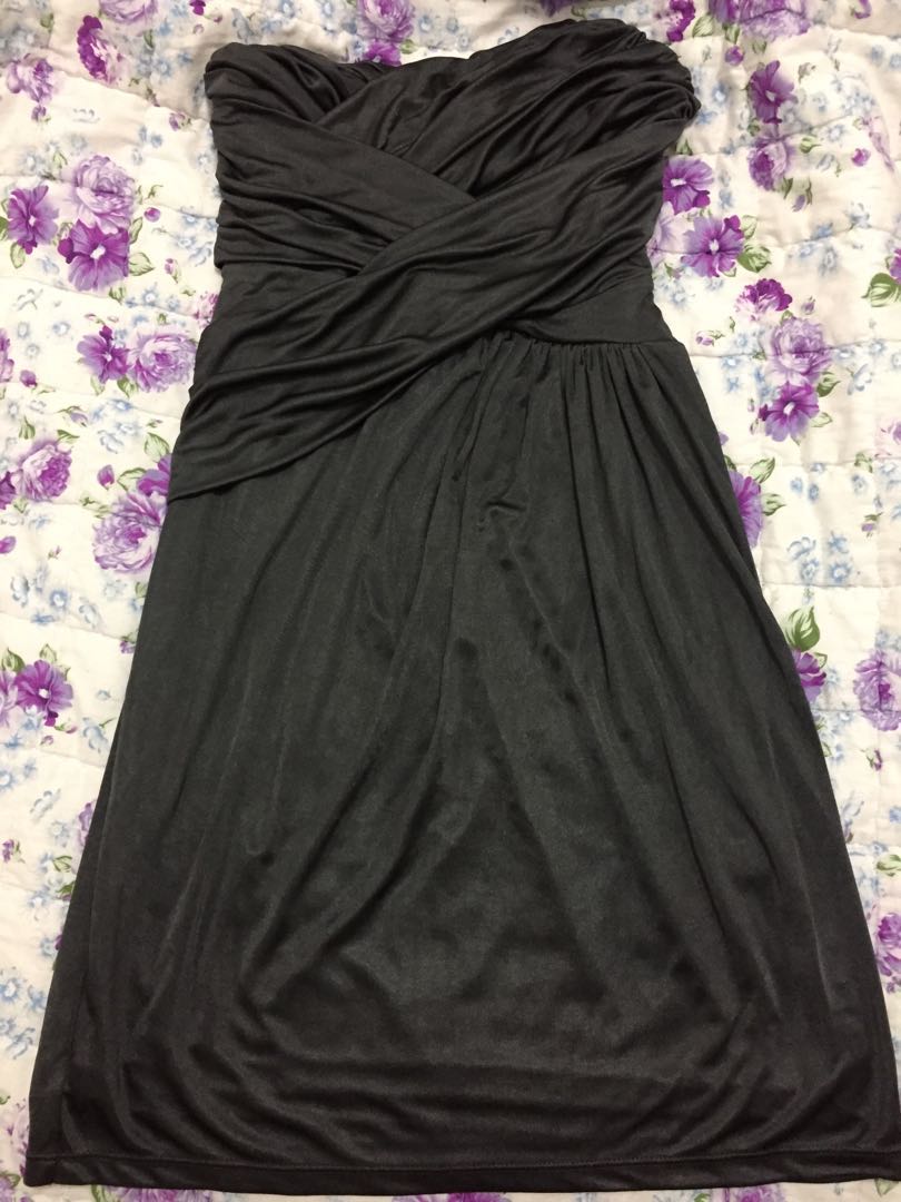 dark grey cocktail dress