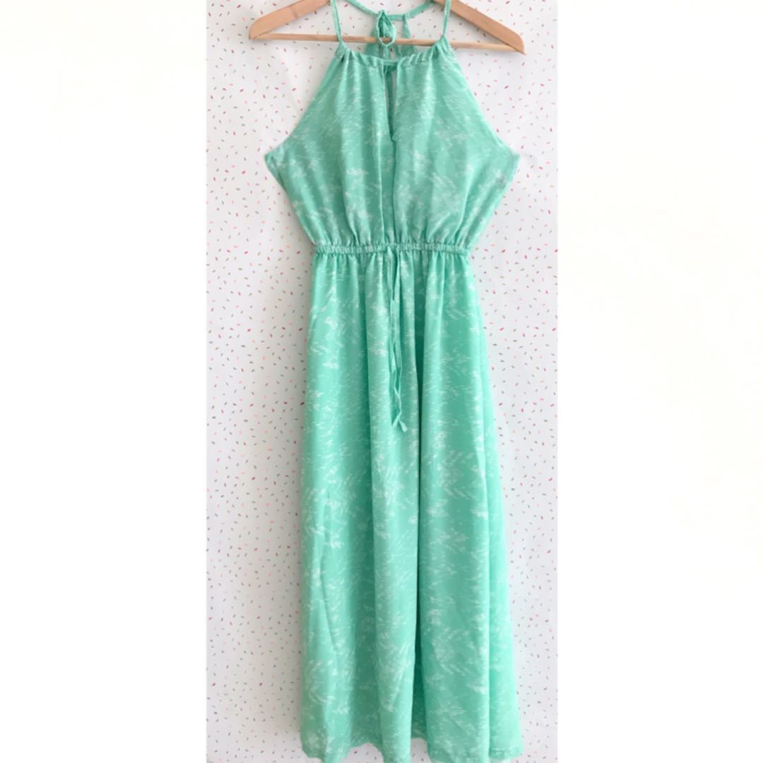 light green maxi dress