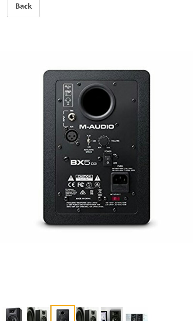 MAudio BX5 D3 100 W, 5 Inch Active Studio Monitor Speaker for Music Studio Production, Mixing
