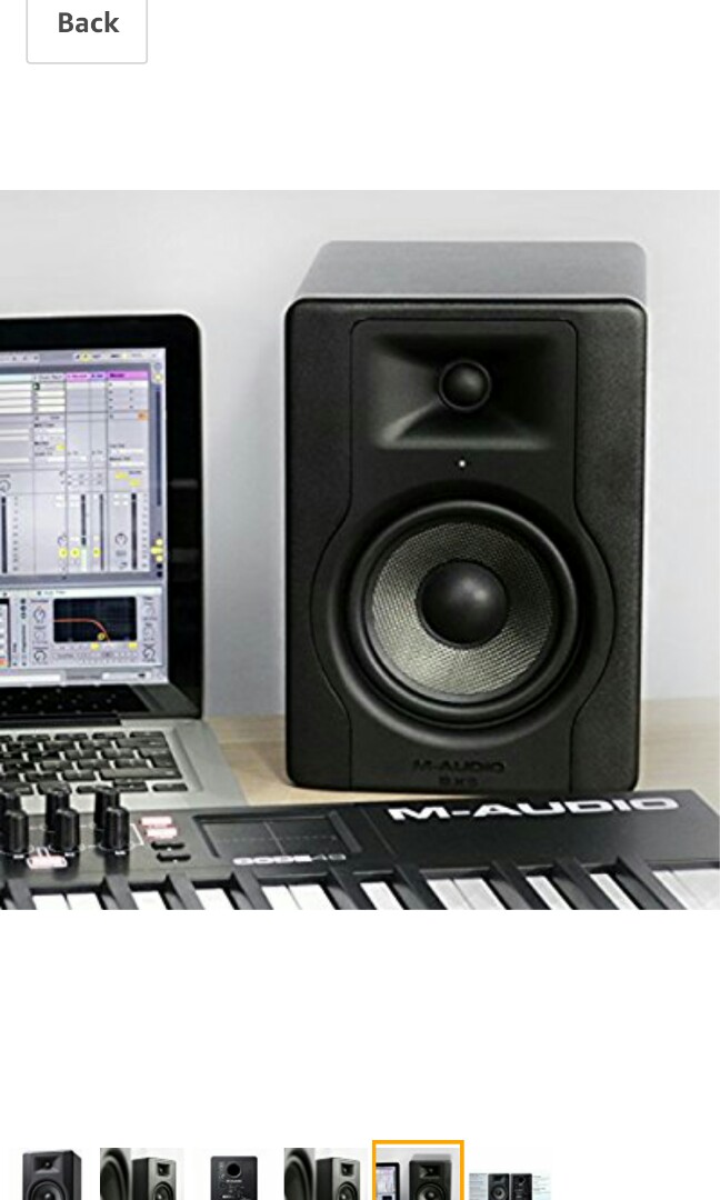 MAudio BX5 D3 100 W, 5 Inch Active Studio Monitor Speaker for Music Studio Production, Mixing