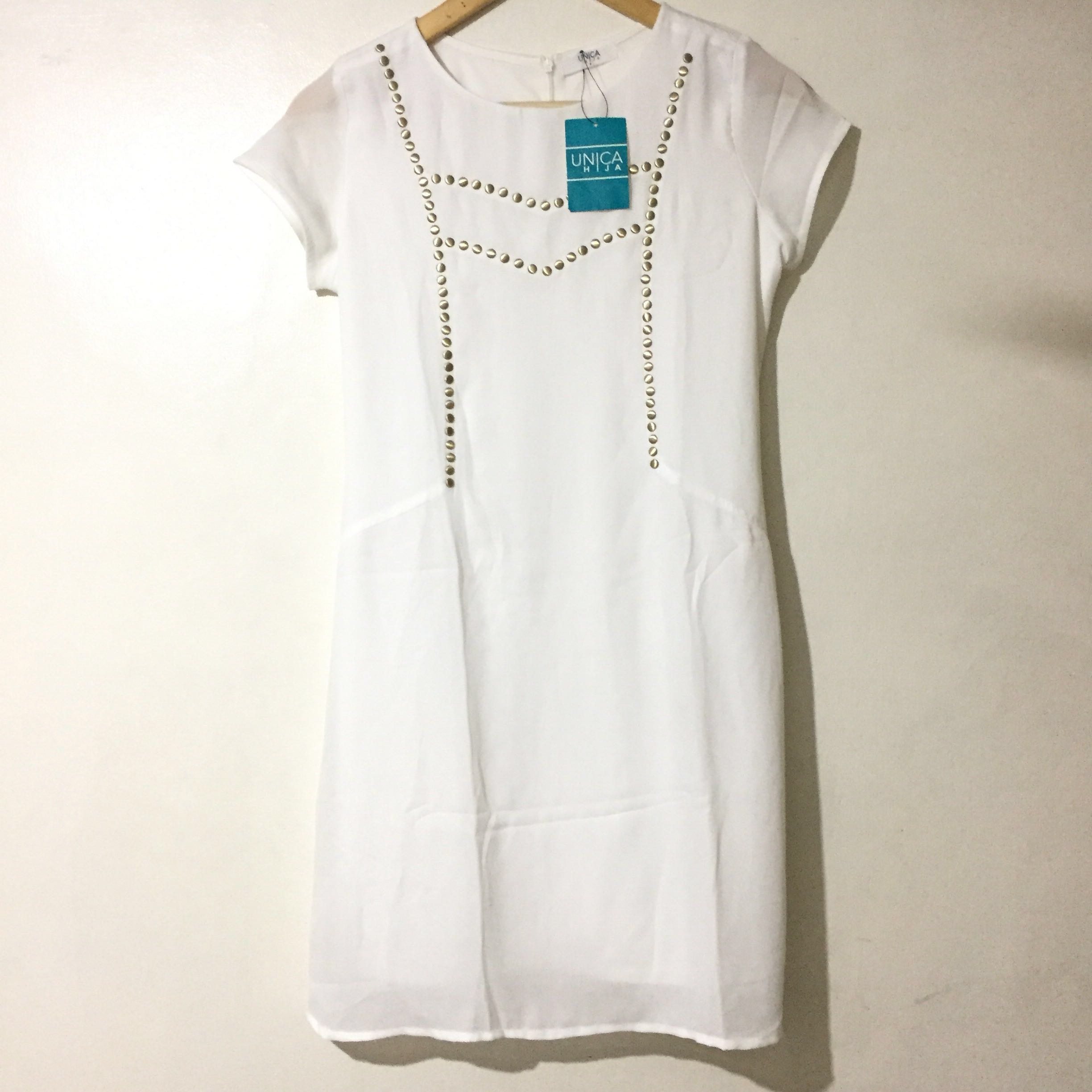 NEW Unica Hija White Dress, Women's 