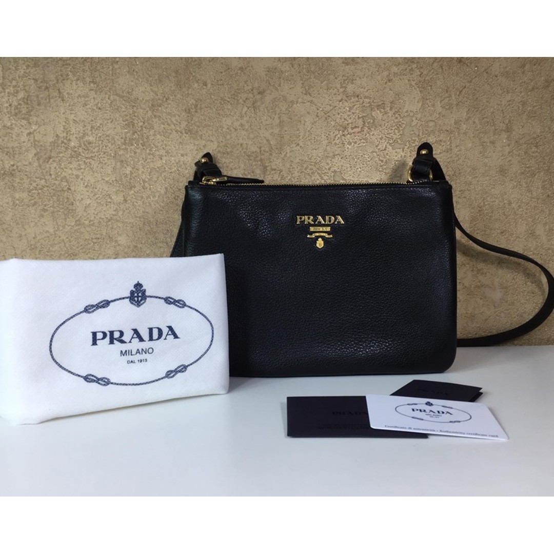 Prada White Leather Vitello Phenix Crossbody Bag 1BH046 - Yahoo Shopping