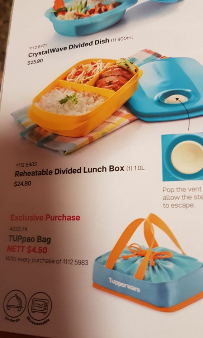 Reheatable Divided Lunch Box (1) 1.0L