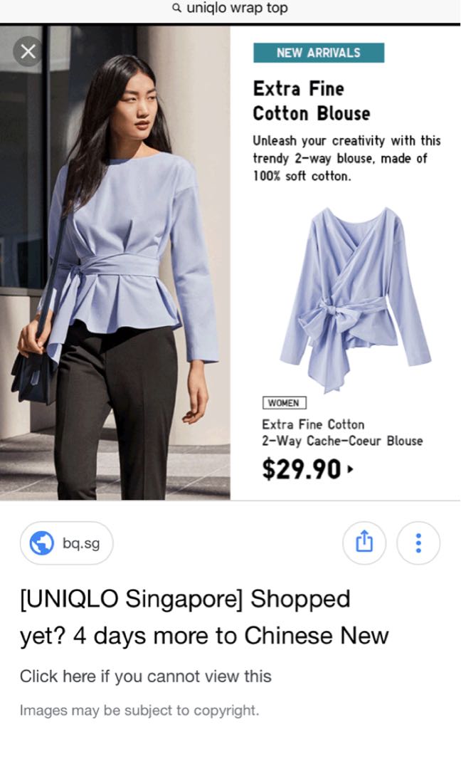 uniqlo wrap blouse