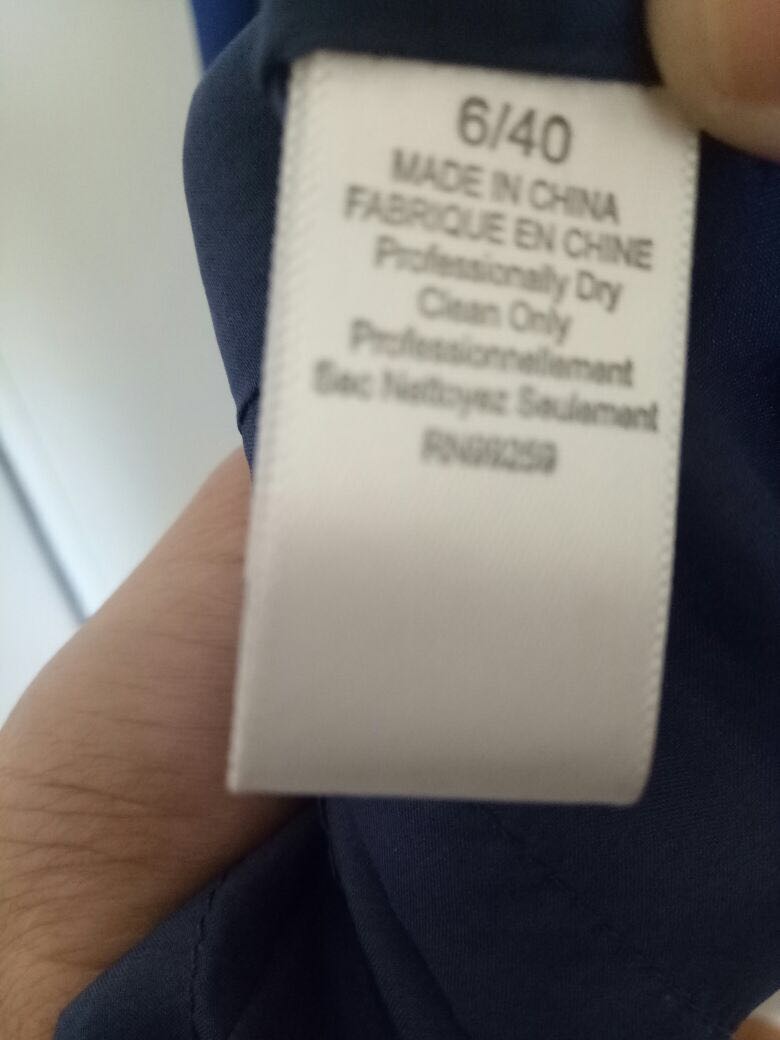 VERA WANG ORI LAVENDER LABEL BLUE DRESS BAJU SZ 40